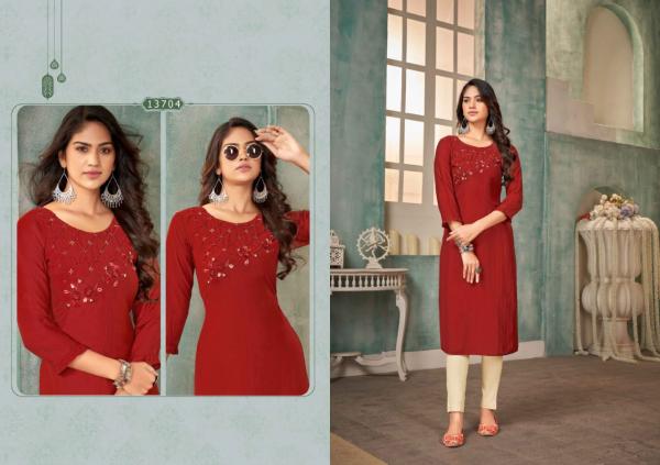 Kalaroop Octavia Vol 13  Silk Fancy Designer Kurti Collection